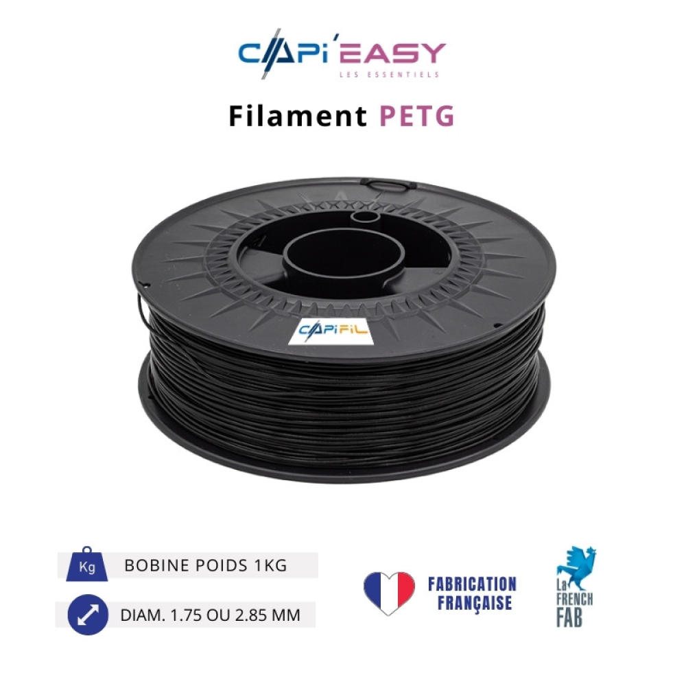 Filament PETG NOIR 1Kg 1.75mm CAPIFIL – Naxe