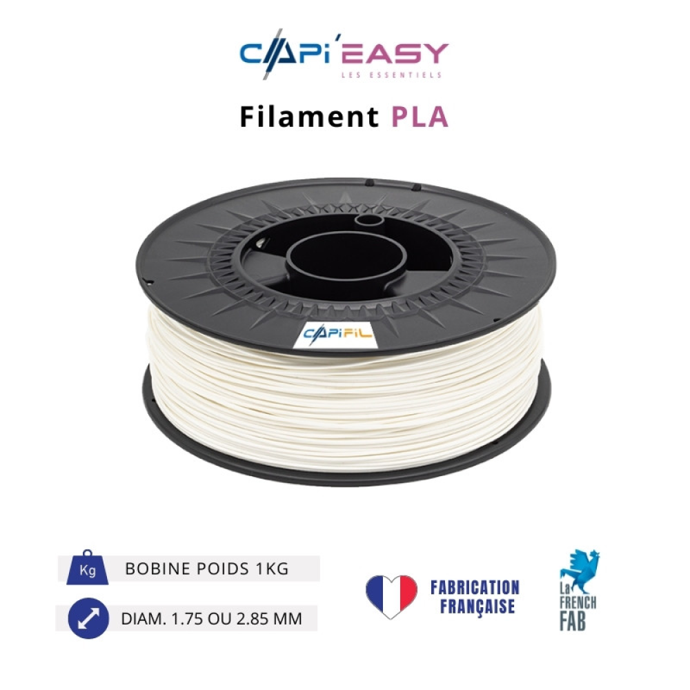 Filament PLA BLANC 1Kg 1.75mm CAPIFIL – Naxe